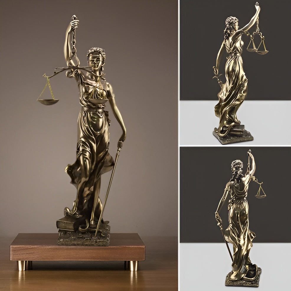 Statue of the Goddess of Justice – An elegant decorative sculpture of Justitia | Stornfield