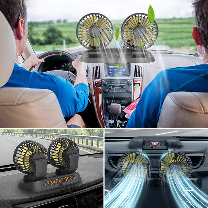 Double head car cooling air circulation fan | Stornfield