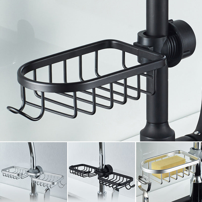 Shower holder for Shampoo & Soap – Stainless Steel – Silver or Black – No Drilling | Stornfield