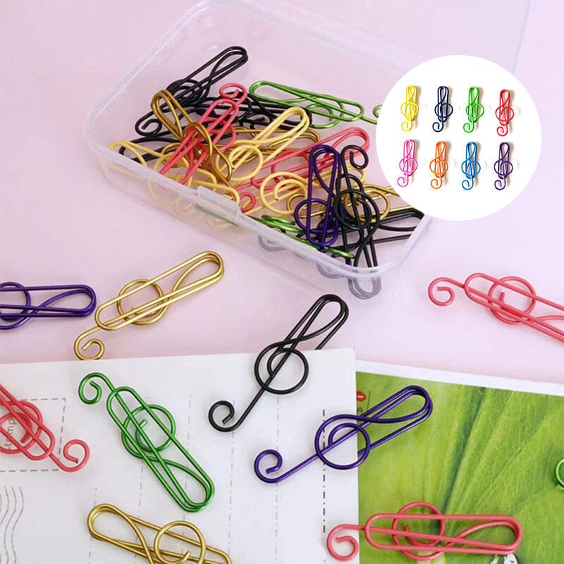 Music Multicolored Metal Paper Clips | Stornfield