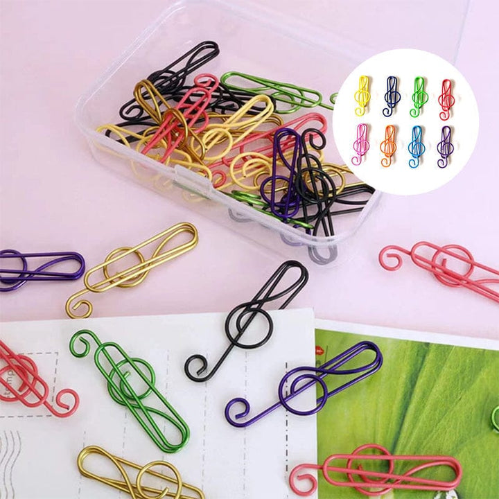 Music Multicolored Metal Paper Clips | Stornfield