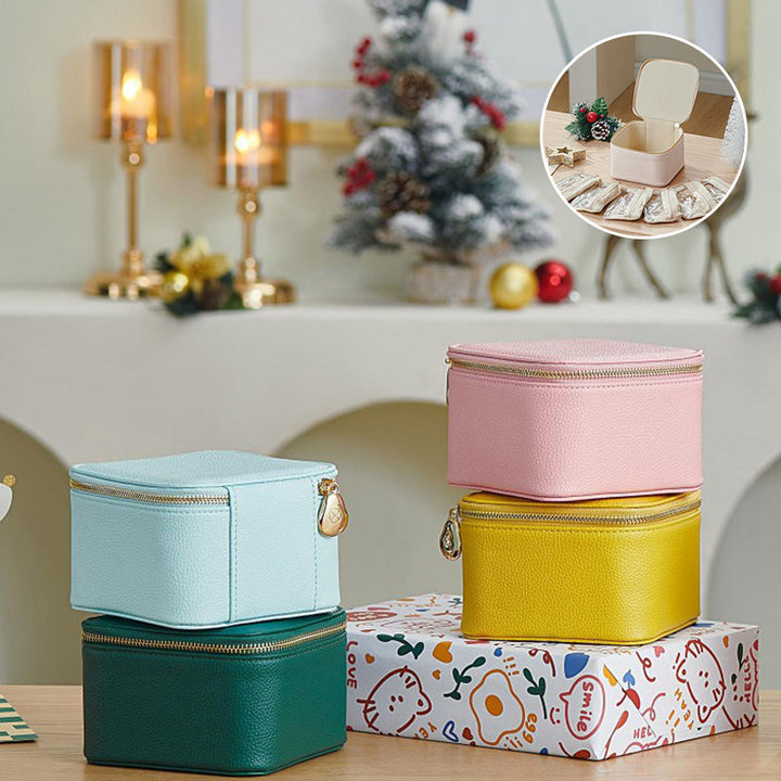 Leather travel jewelry box | Stornfield