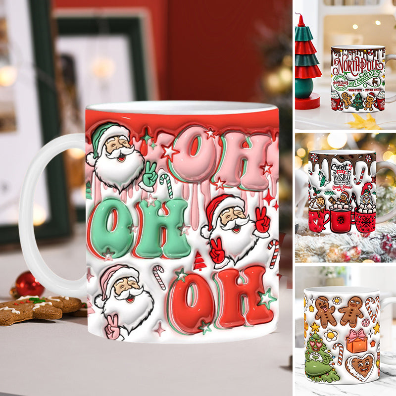 Christmas 3D Gingerman Ceramic Coffee Mug | Stornfield