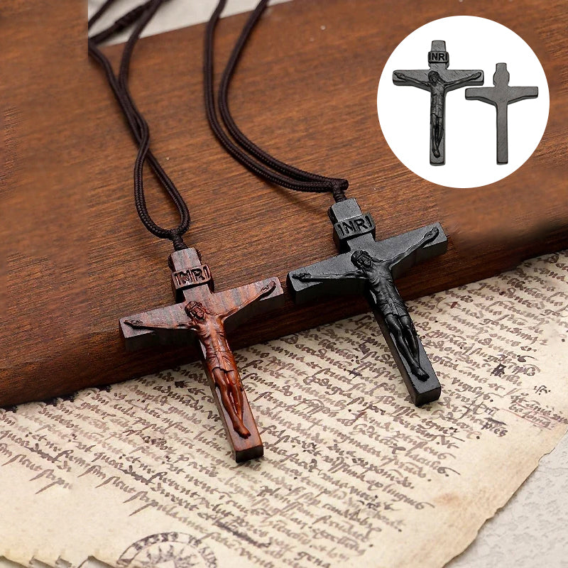 Stornfield | Pendentif Croix de Jésus en Bois