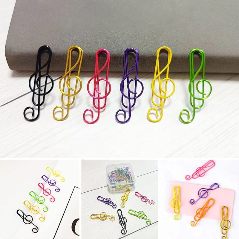 Music Multicolored Metal Paper Clips | Stornfield