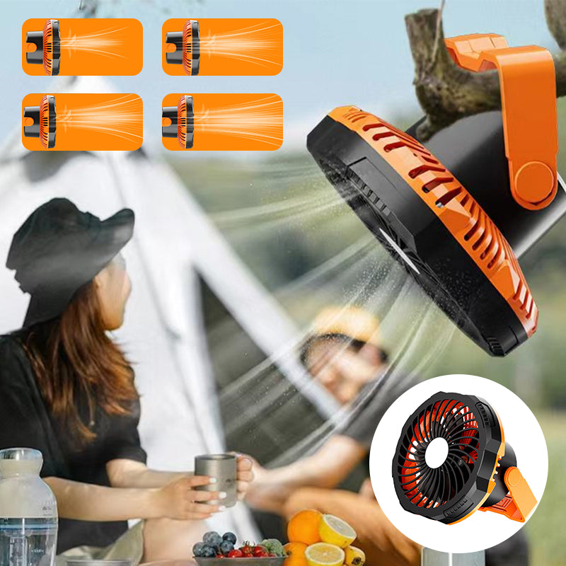 Portable camping fan with LED light | Stornfield