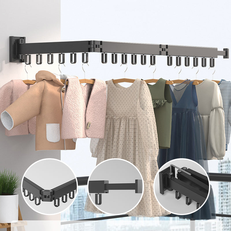 Foldable aluminum alloy drying rack with hook | Stornfield