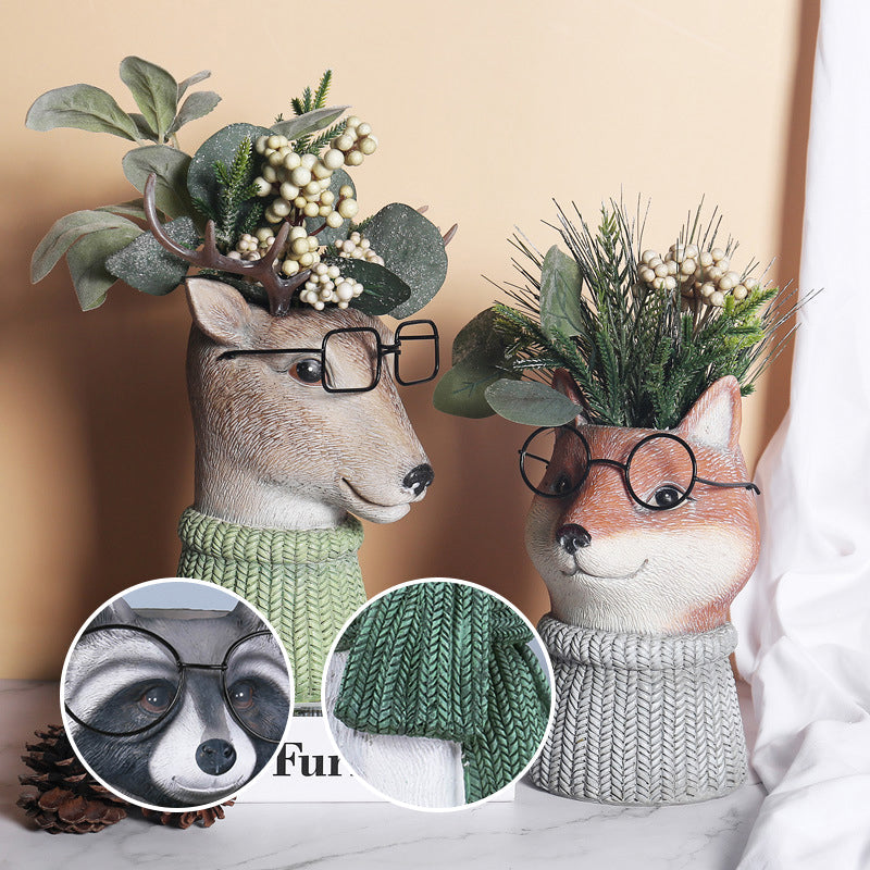 Resin Animal Flower Pot | Stornfield