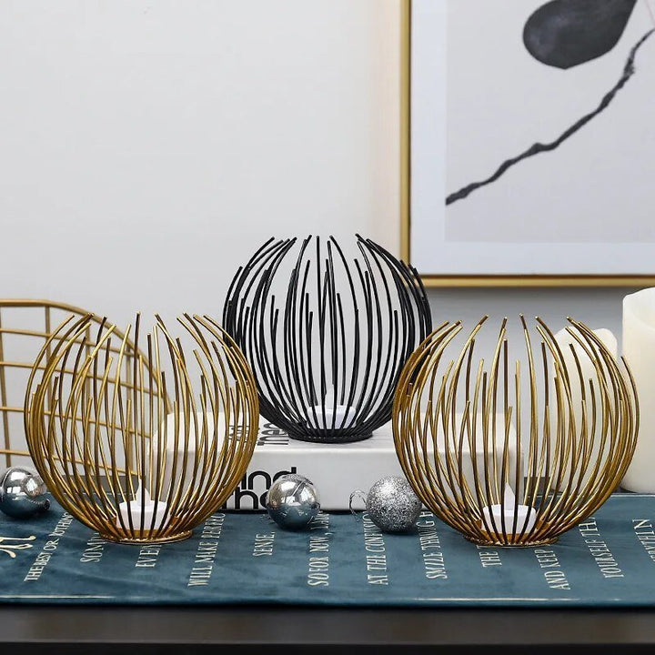 OrbGlo - Metallic Elegance - Ball Tea Light Holder - Chic Atmosphere | Stornfield