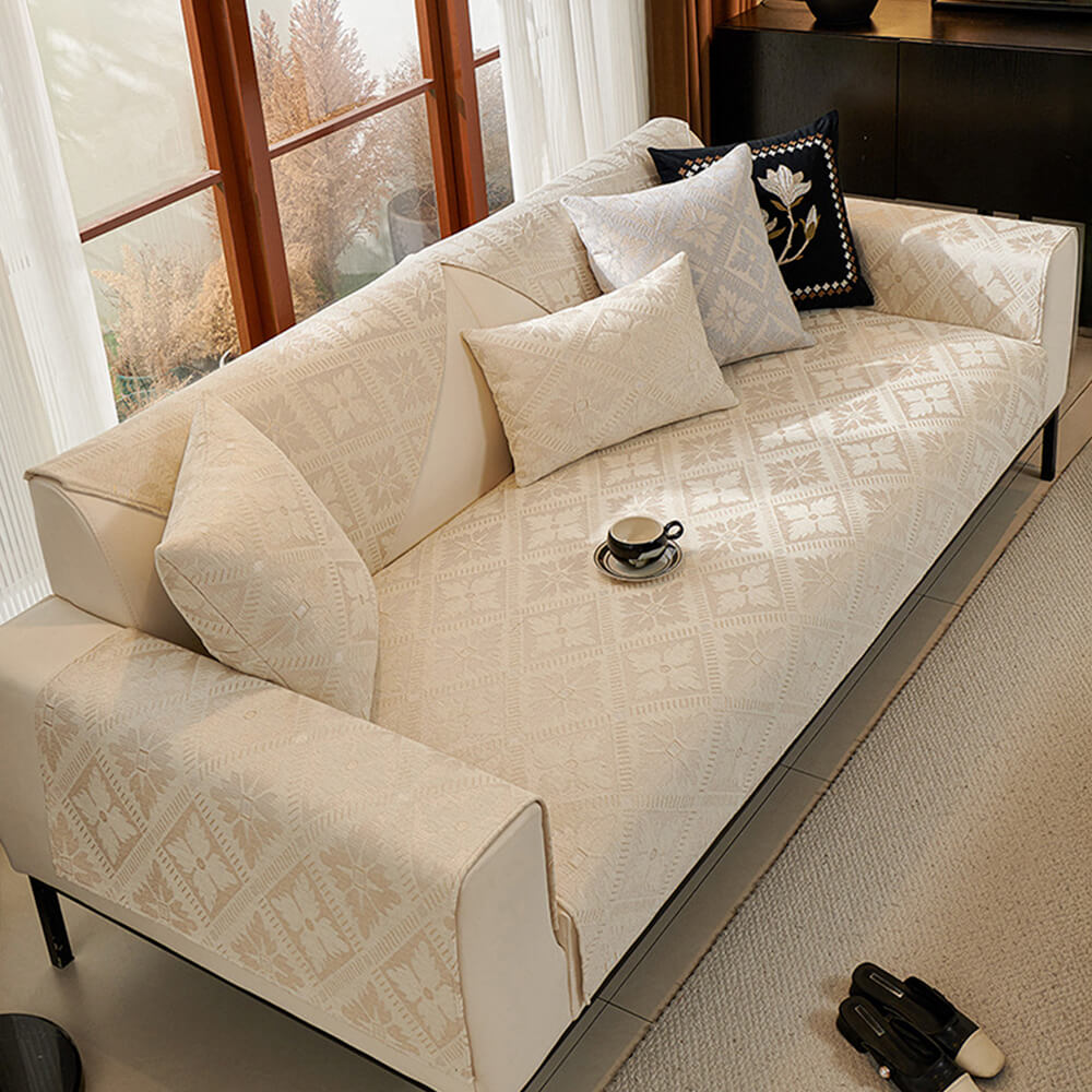 French Elegance Chenille Soft Breathable Couch Cover 4 Seasons | Stornfield