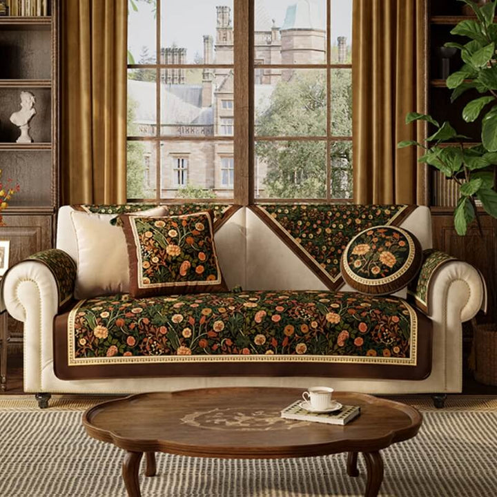 Garden Vintage Luxury Furniture Protective Non-Slip Couch Cover | Stornfield
