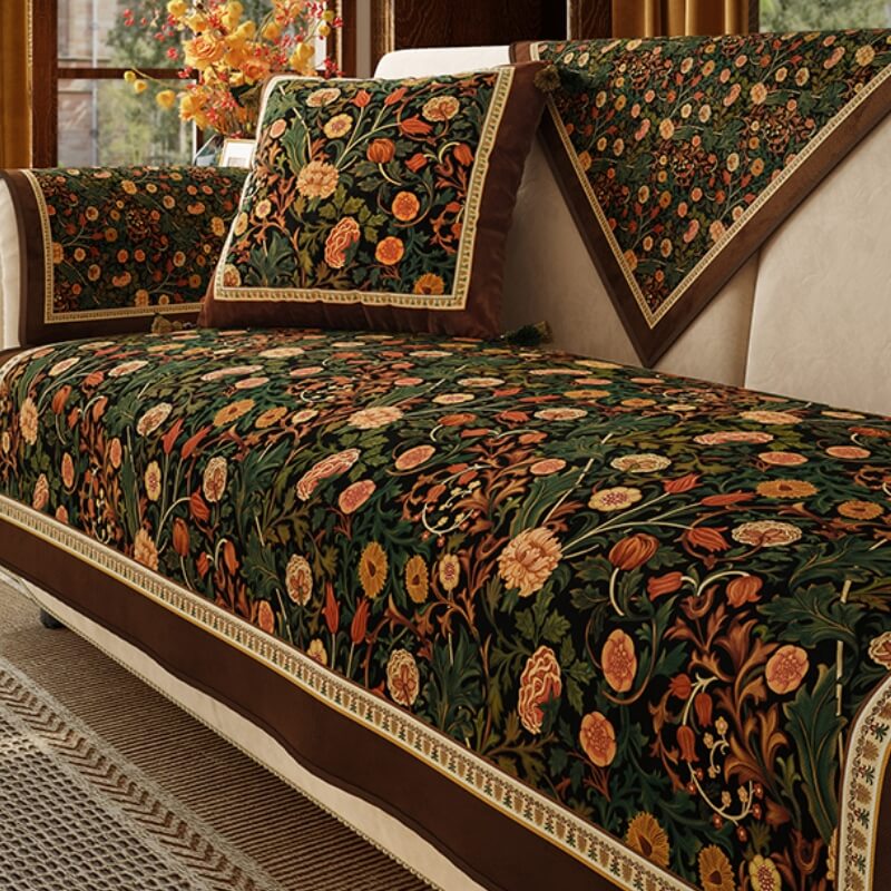 Garden Vintage Luxury Furniture Protective Non-Slip Couch Cover | Stornfield