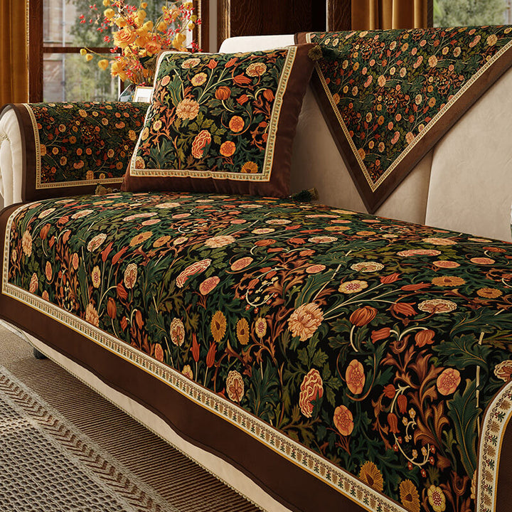 Garden Vintage Luxury Furniture Protective Non-Slip Couch Cover | Stornfield