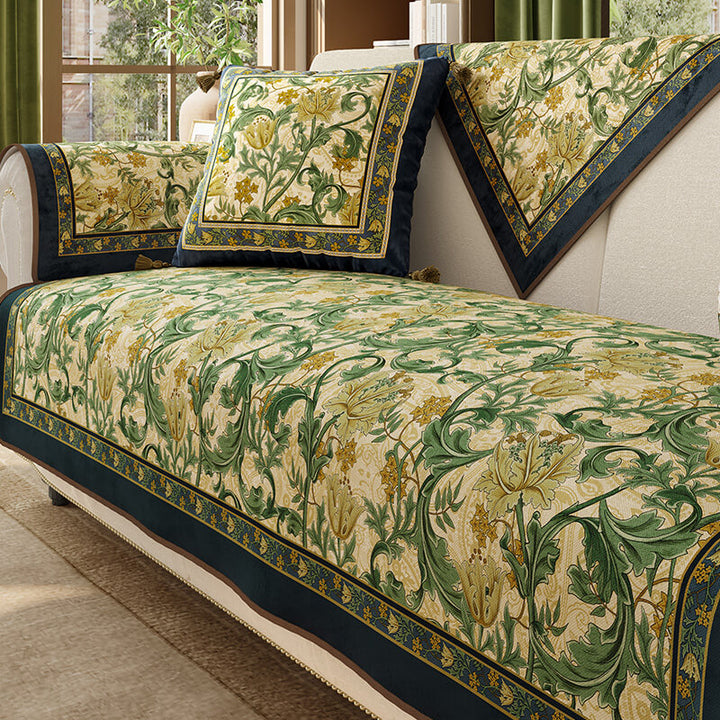 Garden Vintage Luxury Furniture Protective Non-Slip Couch Cover | Stornfield