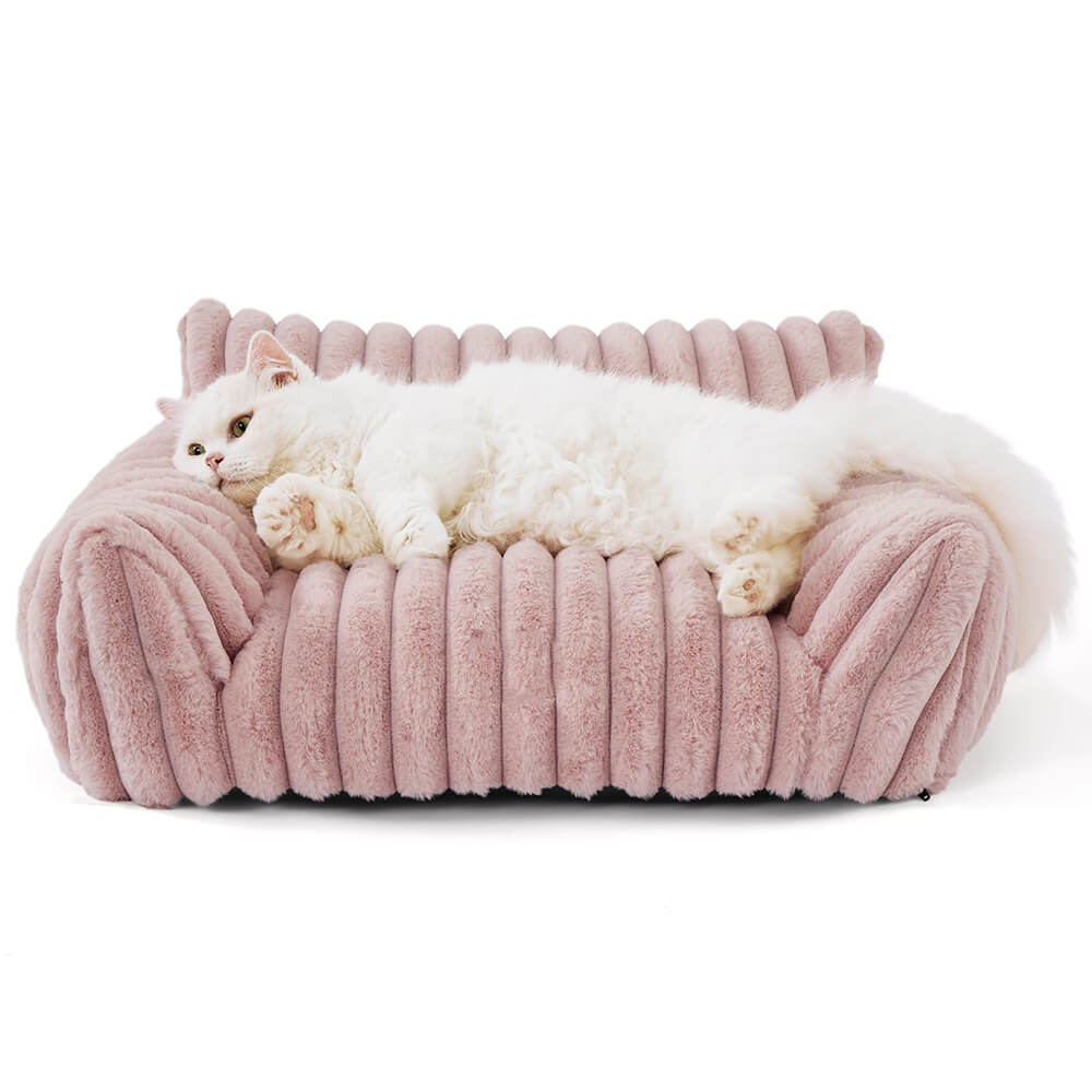Faux Rabbit Fur Wave Pet Bed Ultimate Comfort Support | Stornfield
