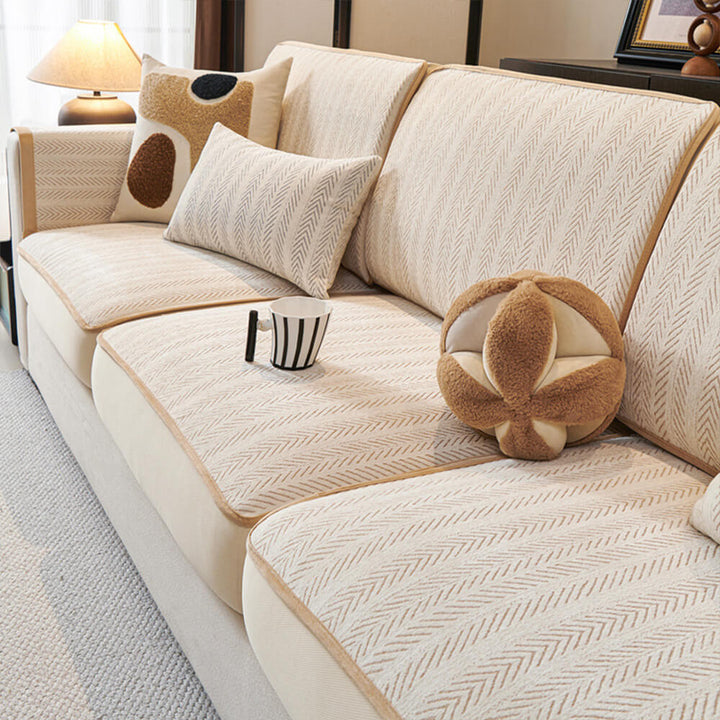 Classic Retro Stretch Chenille Couch Cover Full Protection | Stornfield
