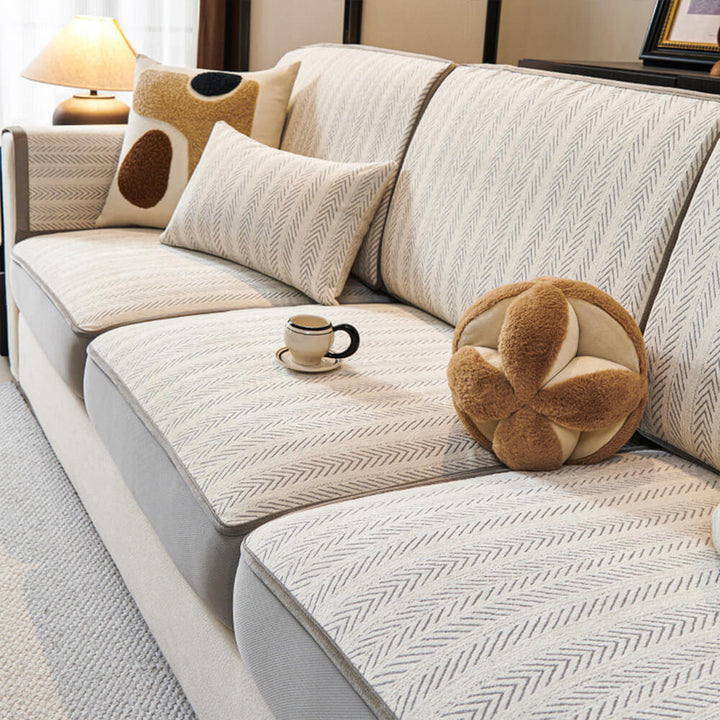 Classic Retro Stretch Chenille Couch Cover Full Protection | Stornfield