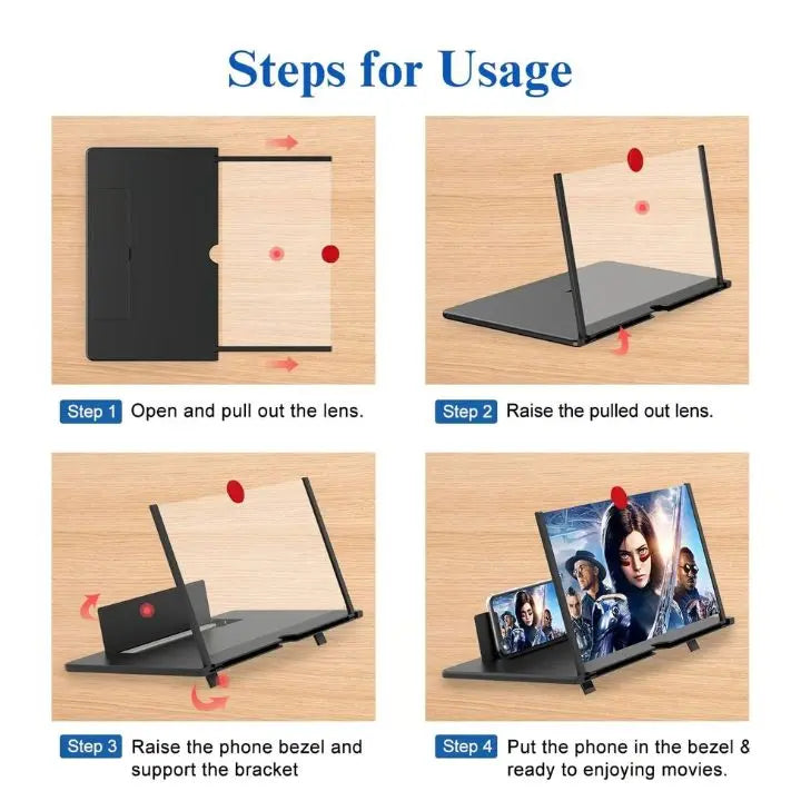 Stornfield | Foldable Phone Screen Magnifier – HD for Videos