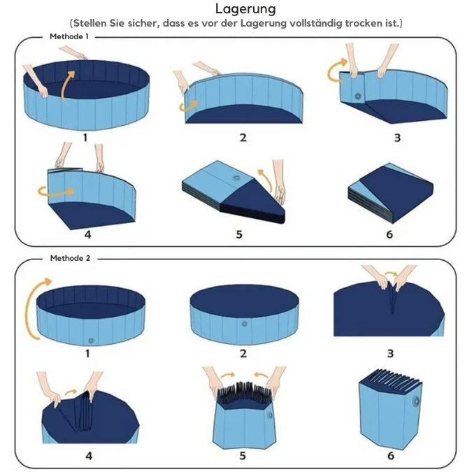 Stornfield Foldable PVC Dog Pool with Drainage Valve
