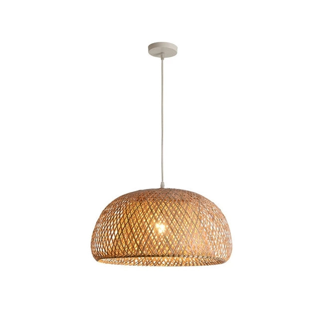 Stornfield | Finn Bamboo Pendant Light – Handmade Rattan & Bamboo Luminaire with Southeast Asian Charm