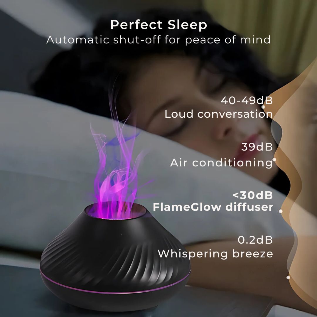FlameGlow Air Humidifier Aromatherapy Diffuser | Adds Moisture - Relieves Dry Air - Helps You Relax - Quiet Diffuser for Home or Office Stornfield