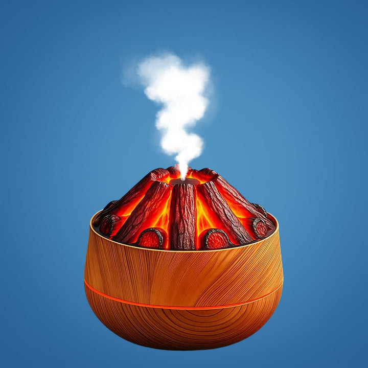 FlameMist | Essential Oil Diffuser – LED Flame – Two Mist Modes – Silent USB Design – Home Relaxation Bowl