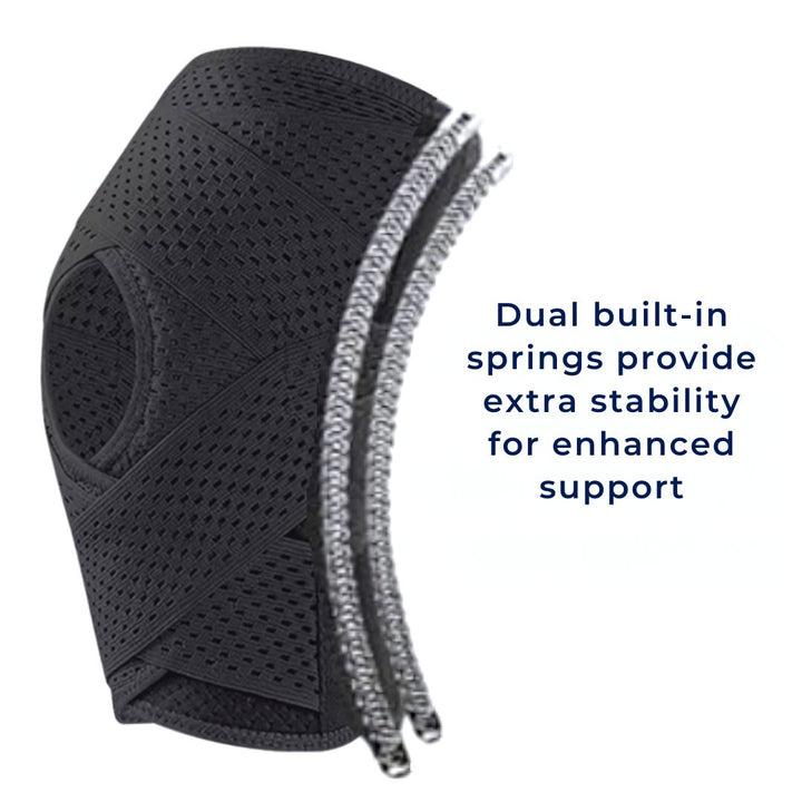 FlexGuard Knee Pads | with Support Compression Springs and Tension Strap - for Stability - Pain Relief and Protection Stornfield