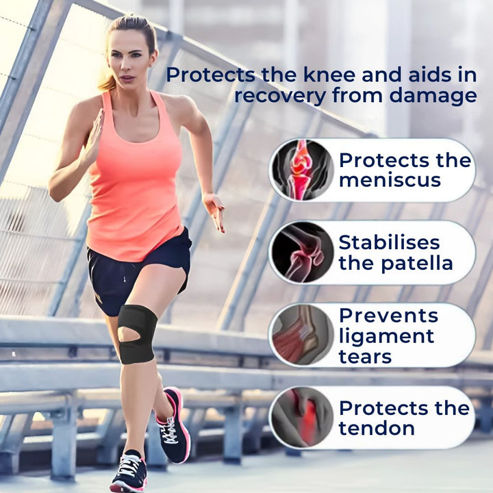 FlexGuard Knee Pads | with Support Compression Springs and Tension Strap - for Stability - Pain Relief and Protection Stornfield