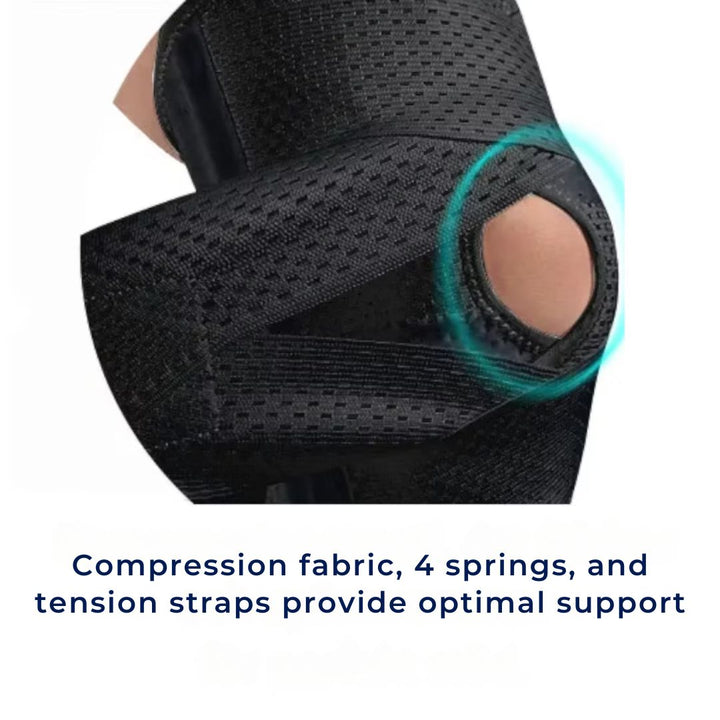 FlexGuard Knee Pads | with Support Compression Springs and Tension Strap - for Stability - Pain Relief and Protection Stornfield