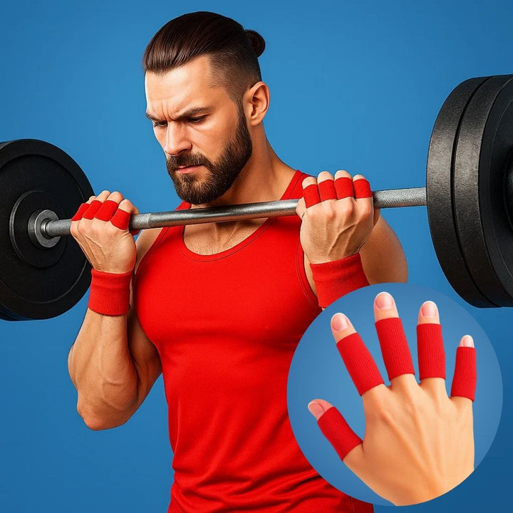 FlexiGuard | Finger Sleeves – Injury Prevention – Breathable, Comfortable Fit - Holds Injuries and Bandages in Place – Sports and Everyday Comfort Stornfield