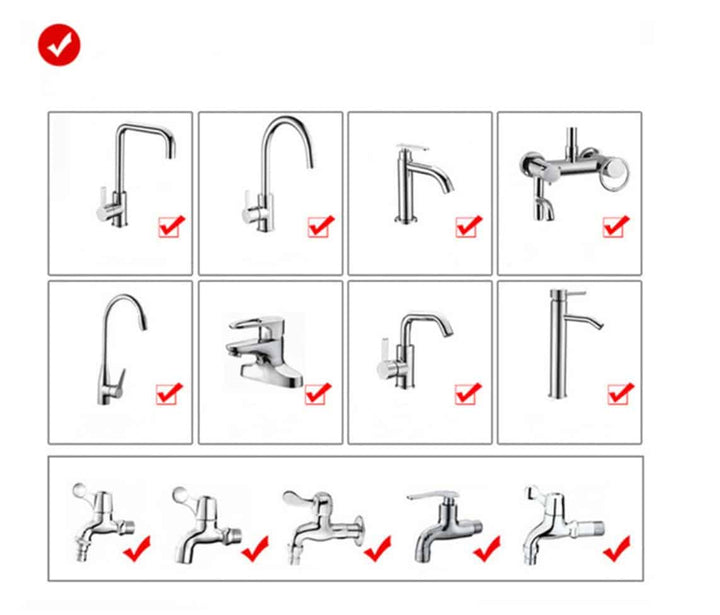 Water-saving attachment made of stainless steel, 360-degree movable and extendable | Stornfield