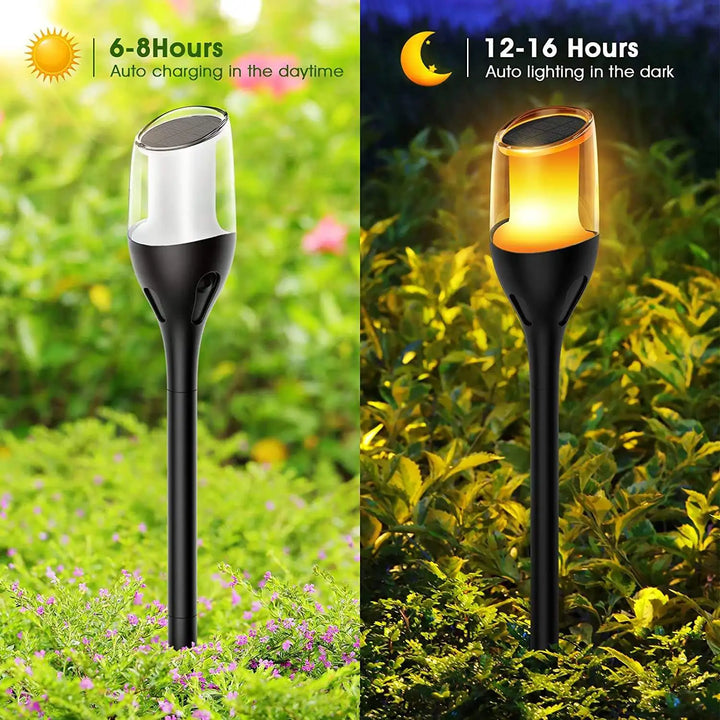 Stornfield | Outdoor Flickering Flame Lights, Solar Torch Garden Lamps, Waterproof LED for Patio Garden