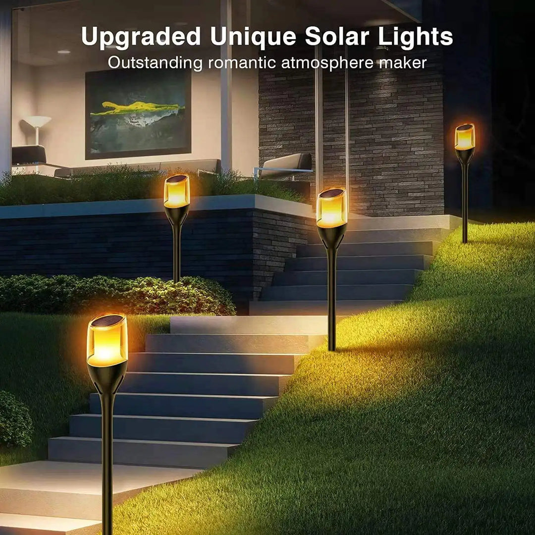 Stornfield | Outdoor Flickering Flame Lights, Solar Torch Garden Lamps, Waterproof LED for Patio Garden