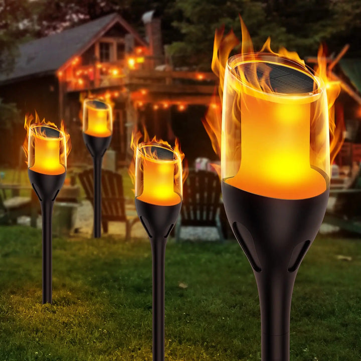 Stornfield | Outdoor Flickering Flame Lights, Solar Torch Garden Lamps, Waterproof LED for Patio Garden