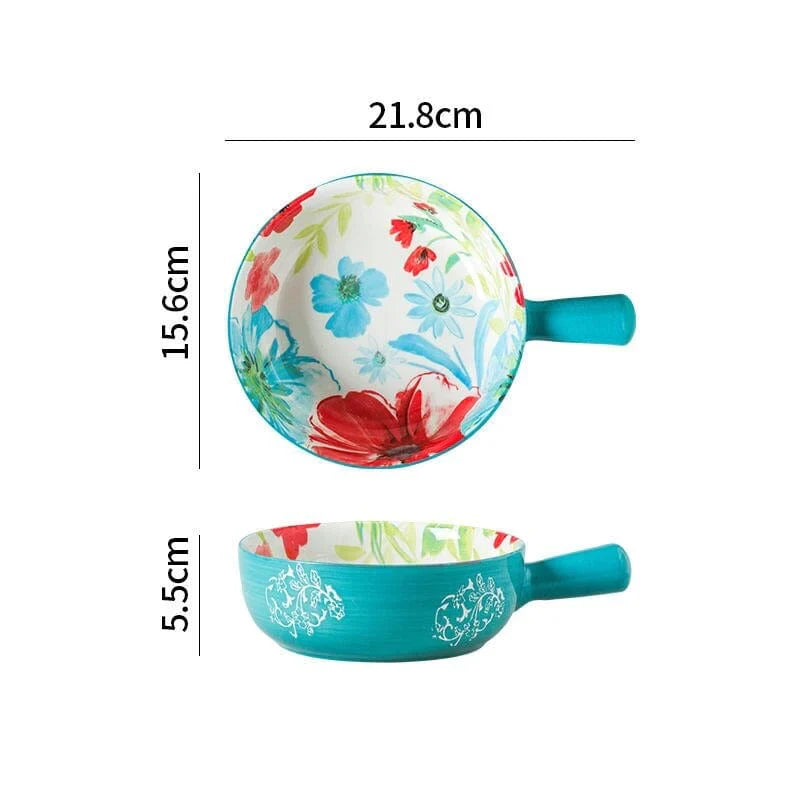 Floral single-handle ceramic bowl Stornfield