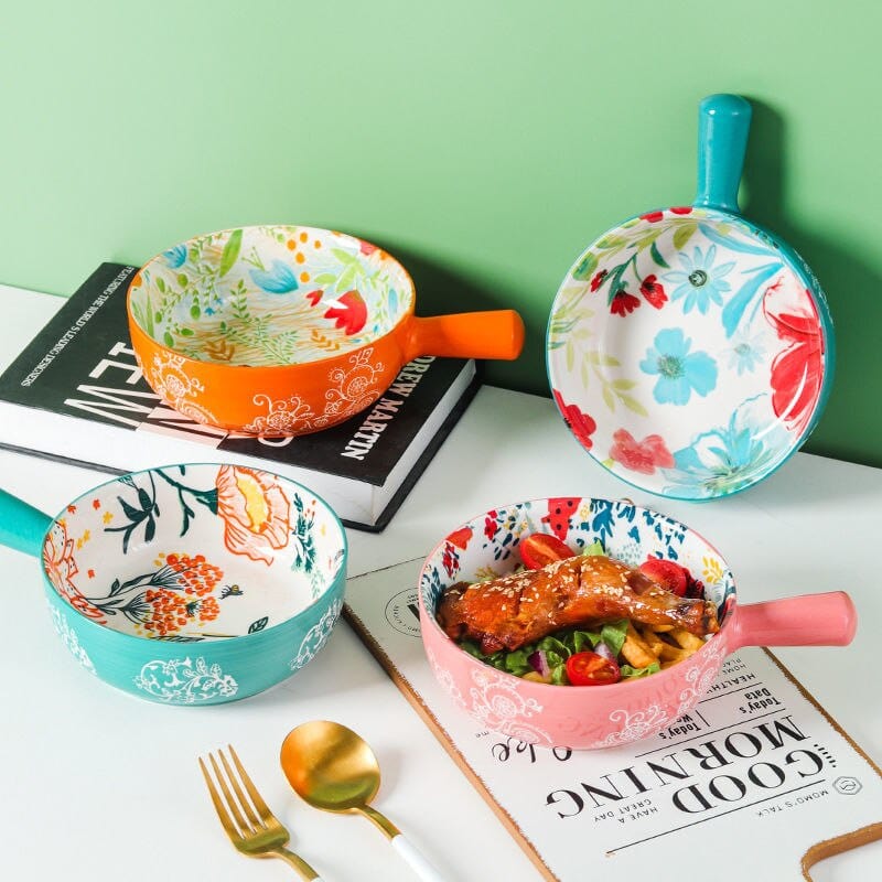 Floral single-handle ceramic bowl Stornfield