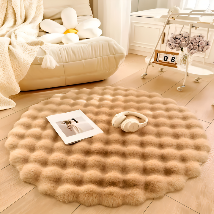Round Velvety Soft Non-Slip Floor Mat – Cozy Fleece Home Decoration | Stornfield