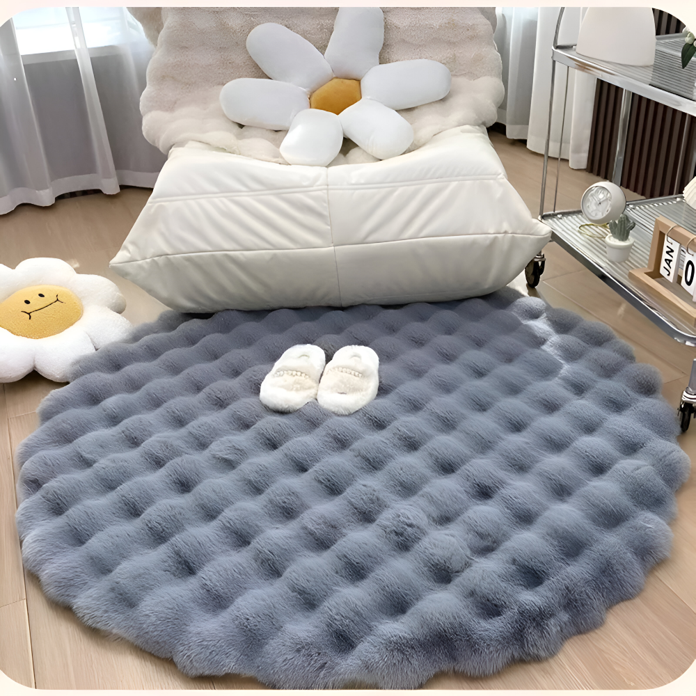 Round Velvety Soft Non-Slip Floor Mat – Cozy Fleece Home Decoration | Stornfield