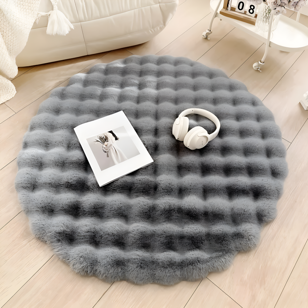 Round Velvety Soft Non-Slip Floor Mat – Cozy Fleece Home Decoration | Stornfield