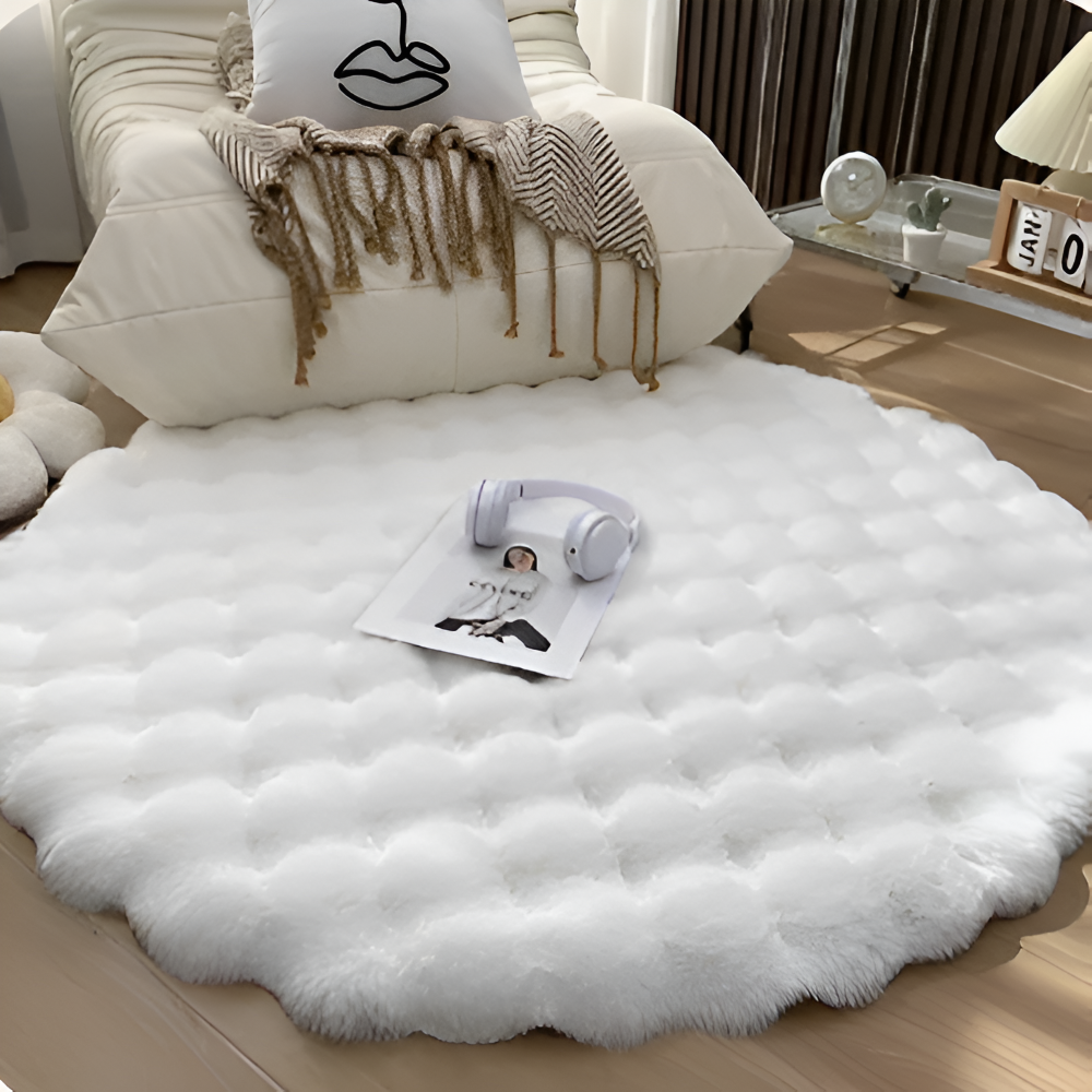 Round Velvety Soft Non-Slip Floor Mat – Cozy Fleece Home Decoration | Stornfield
