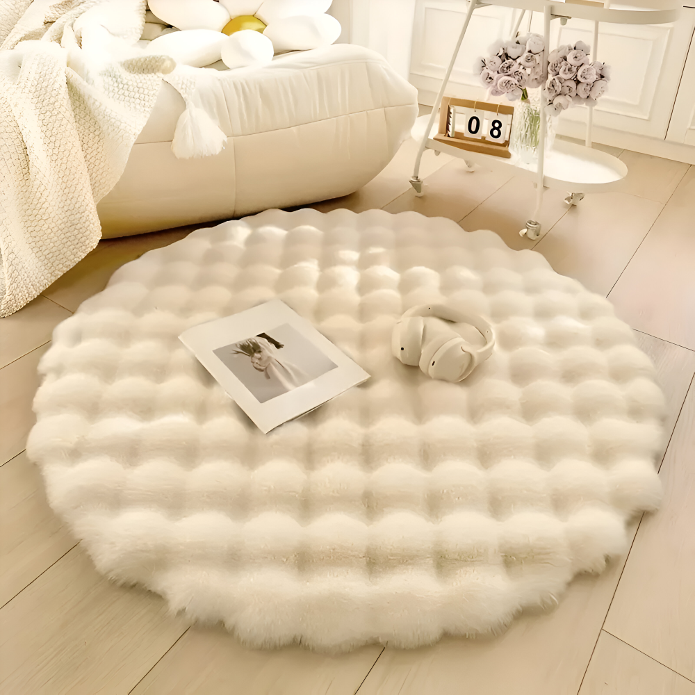 Round Velvety Soft Non-Slip Floor Mat – Cozy Fleece Home Decoration | Stornfield