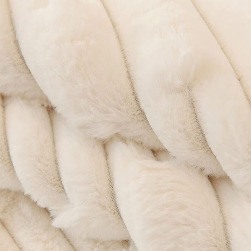 Fluffy Plush Striped Furniture Protector Couch Cover - Non-Slip | Stornfield