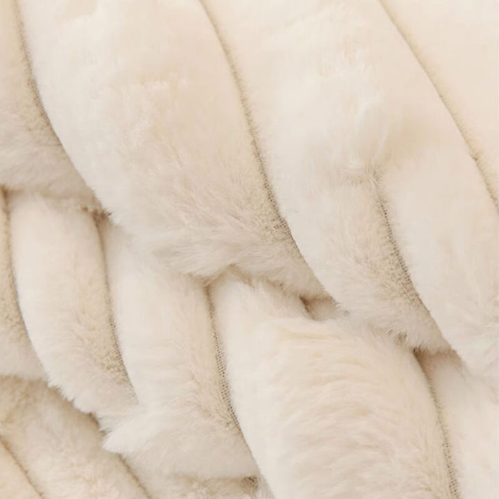 Fluffy Plush Striped Furniture Protector Couch Cover - Non-Slip | Stornfield