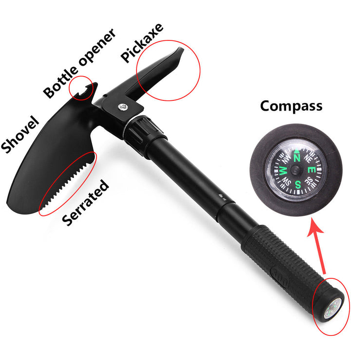Mini Portable 3 in 1 Shovel Spade Pickaxe Tool | Stornfield