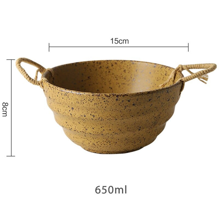 Fortessa ceramic bowl with hemp rope handle Stornfield