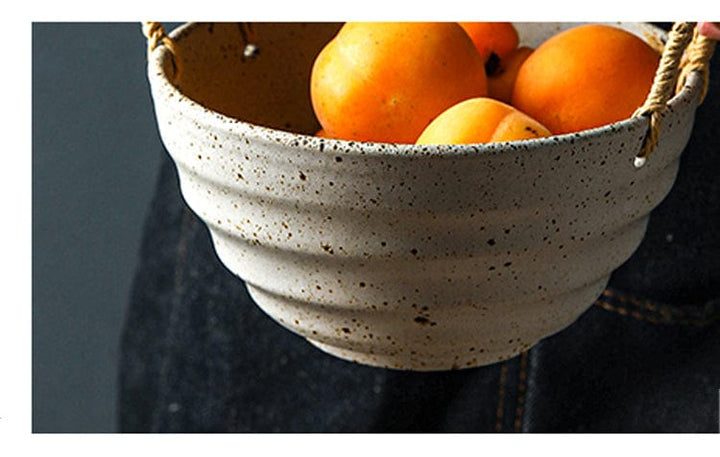 Fortessa ceramic bowl with hemp rope handle Stornfield
