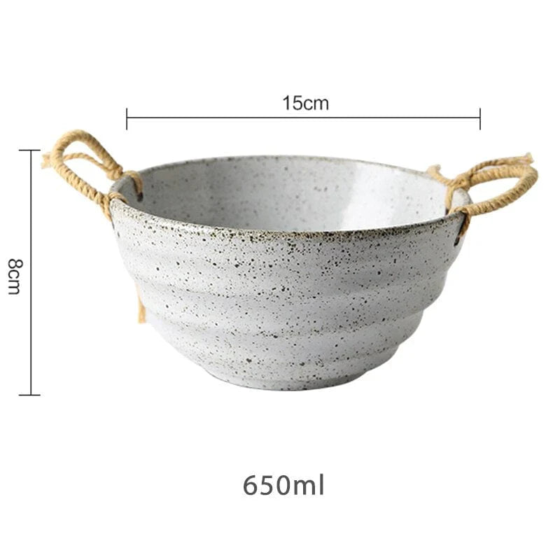 Fortessa ceramic bowl with hemp rope handle Stornfield