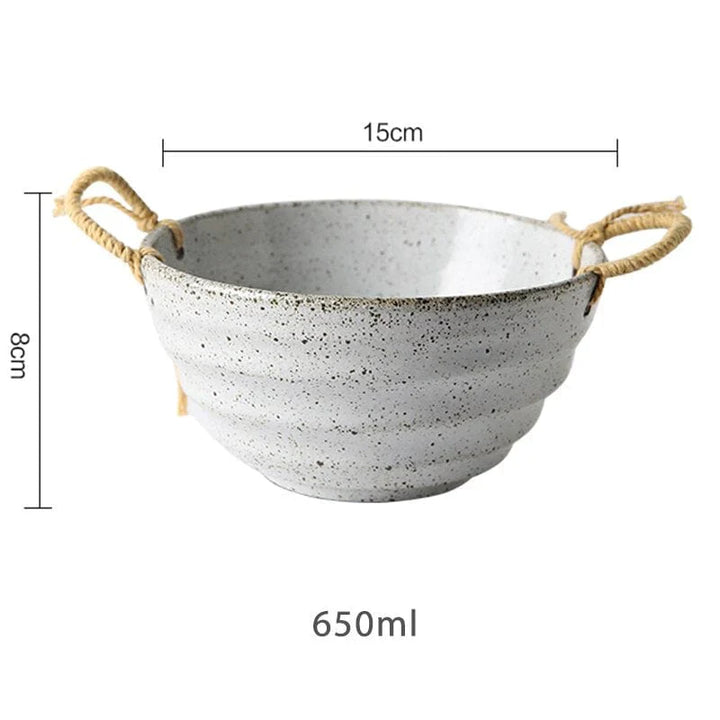 Fortessa ceramic bowl with hemp rope handle Stornfield