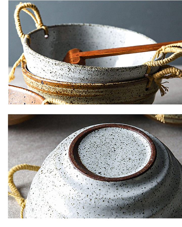 Fortessa ceramic bowl with hemp rope handle Stornfield