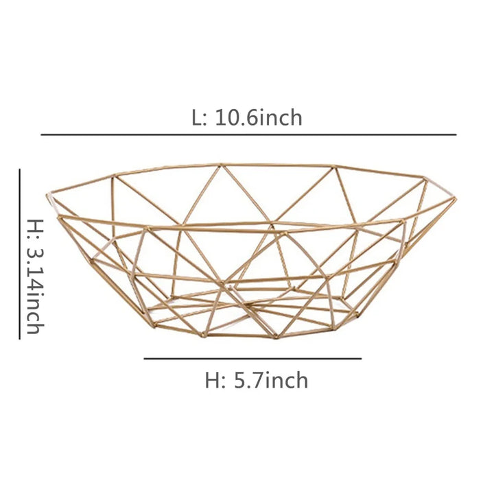 Stornfield | Fruit Basket – Iron – Hollow Drainage Basket – Living Room Decoration